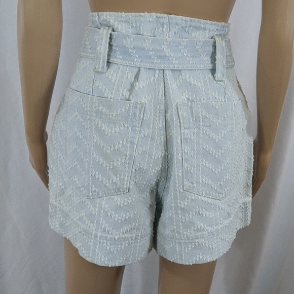 Happy Nature Light Blue Denim Eyelet Short 138E - Picture 8 of 8